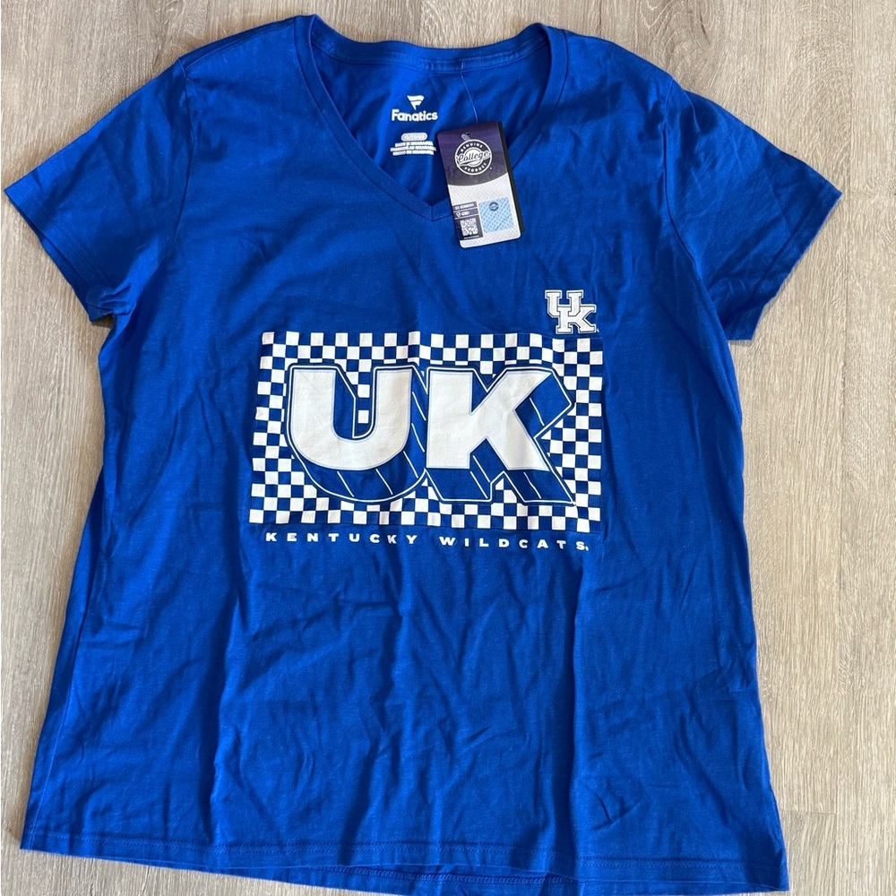 University of Kentucky Wildcats, blue women's v neck XL